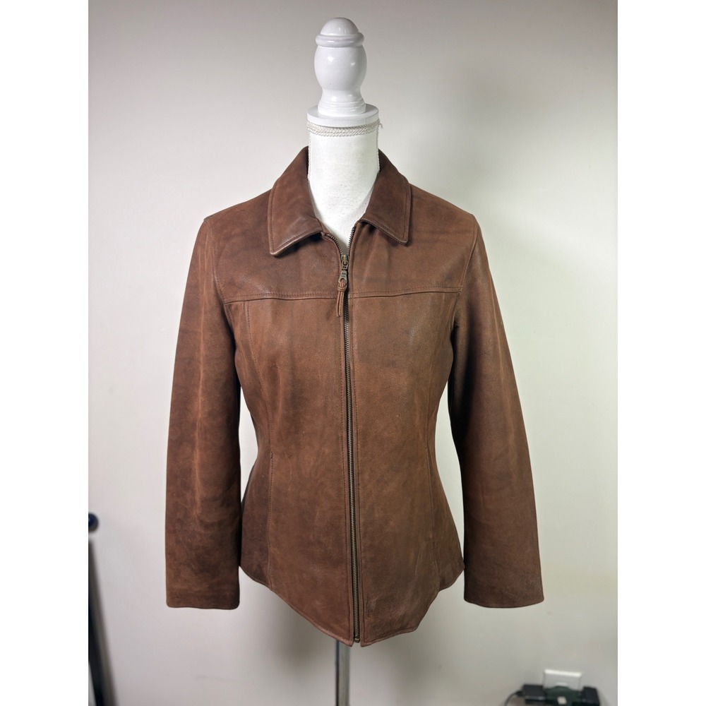 Wilsons Leather Brown Thinsulate Ultra Insulated Full Zip Jacket Womens Medium